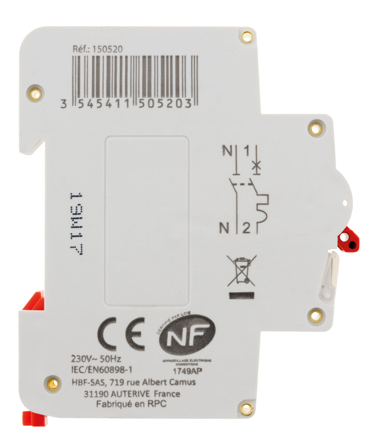 Disjoncteur à vis PH+N - NF - Pouvoir de coupure 4.5KA - Thomson