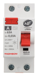 Interrupteur différentiel à vis - 63A type A NF - Thomson