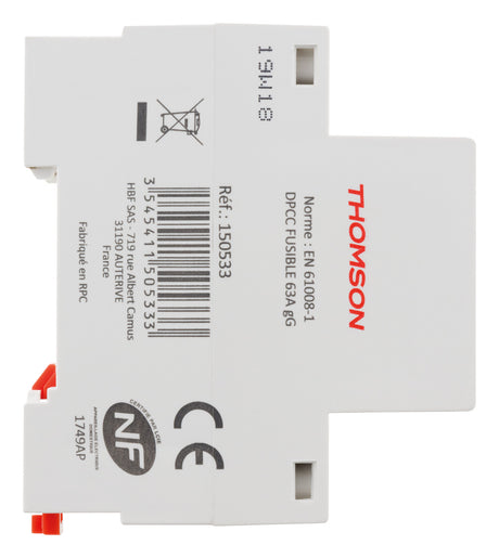 Interrupteur différentiel à vis 63A type AC NF - Thomson