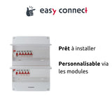 Coffret électrique pré-équipé 2 rangées/26 modules - 2 ID/9 disjoncteurs - EasyConnect Thomson