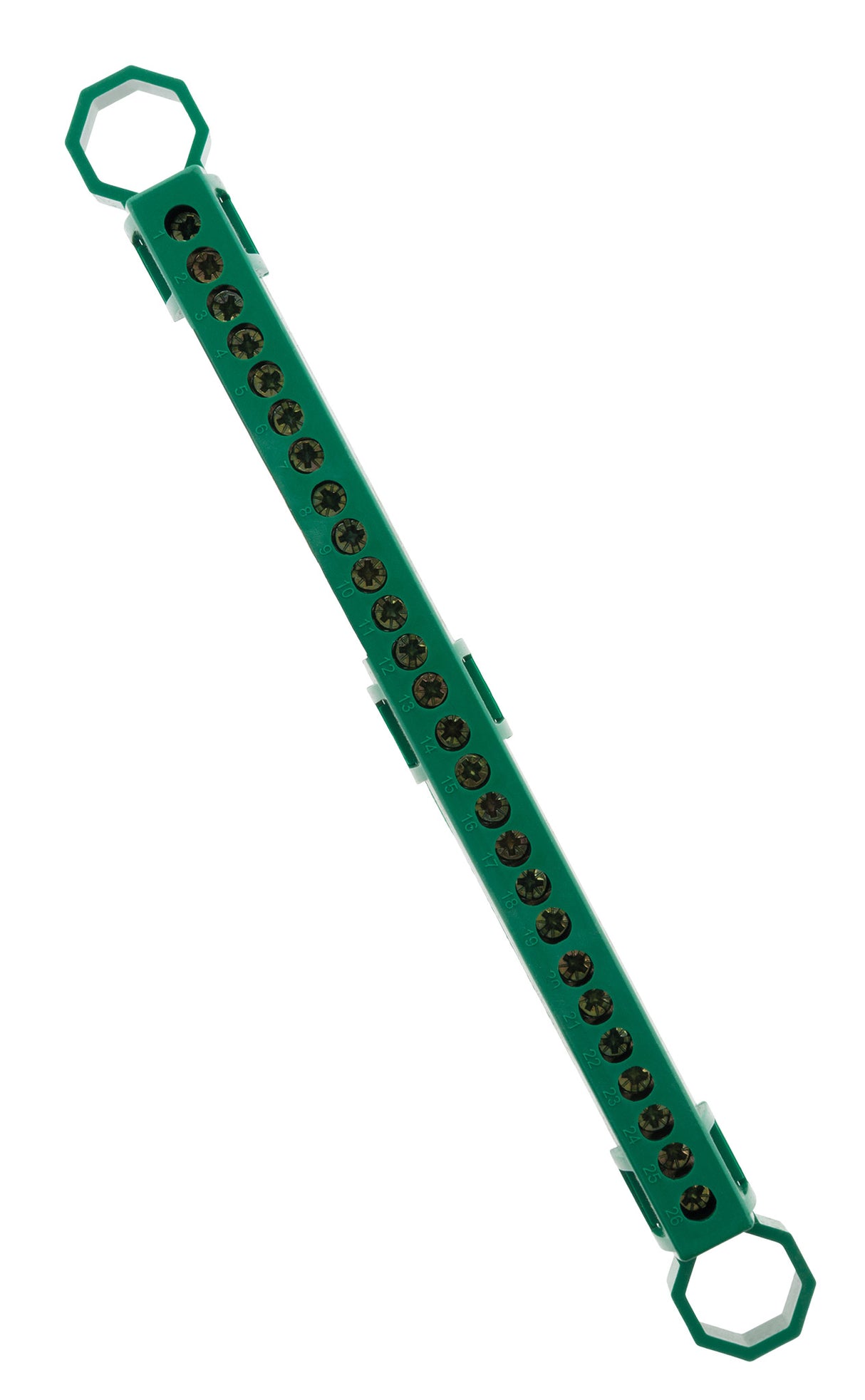 Bornier de terre 28 connexions vert - Thomson