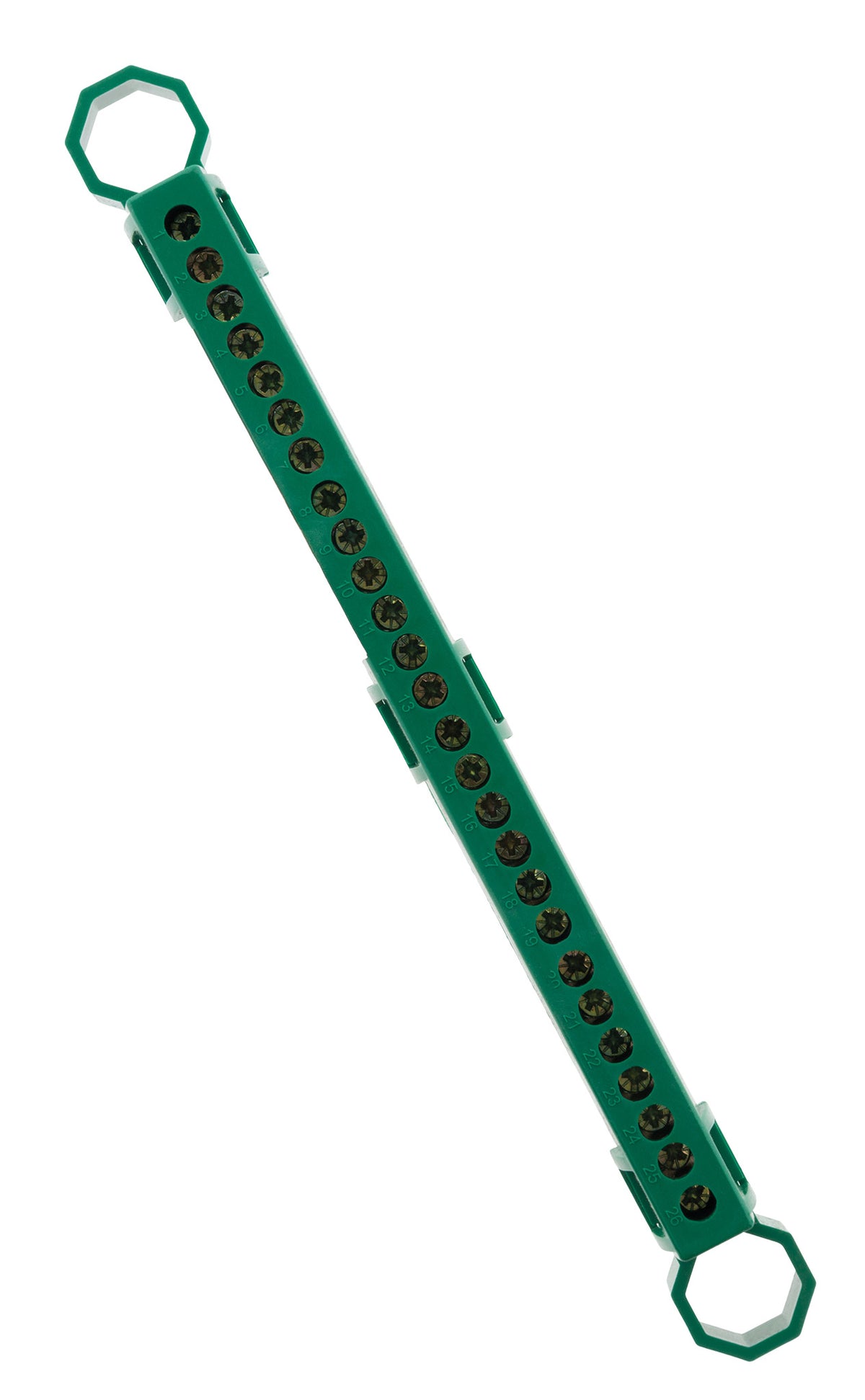 Bornier de terre 28 connexions vert - Thomson