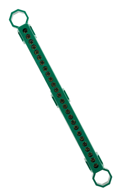 Bornier de terre 28 connexions vert - Thomson