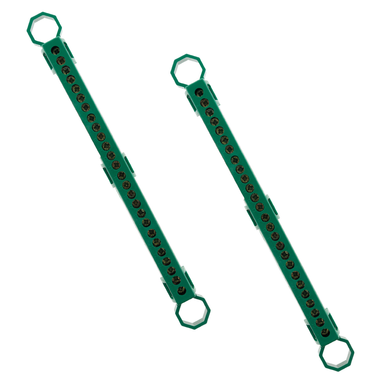 Bornier de terre 28 connexions vert - Thomson