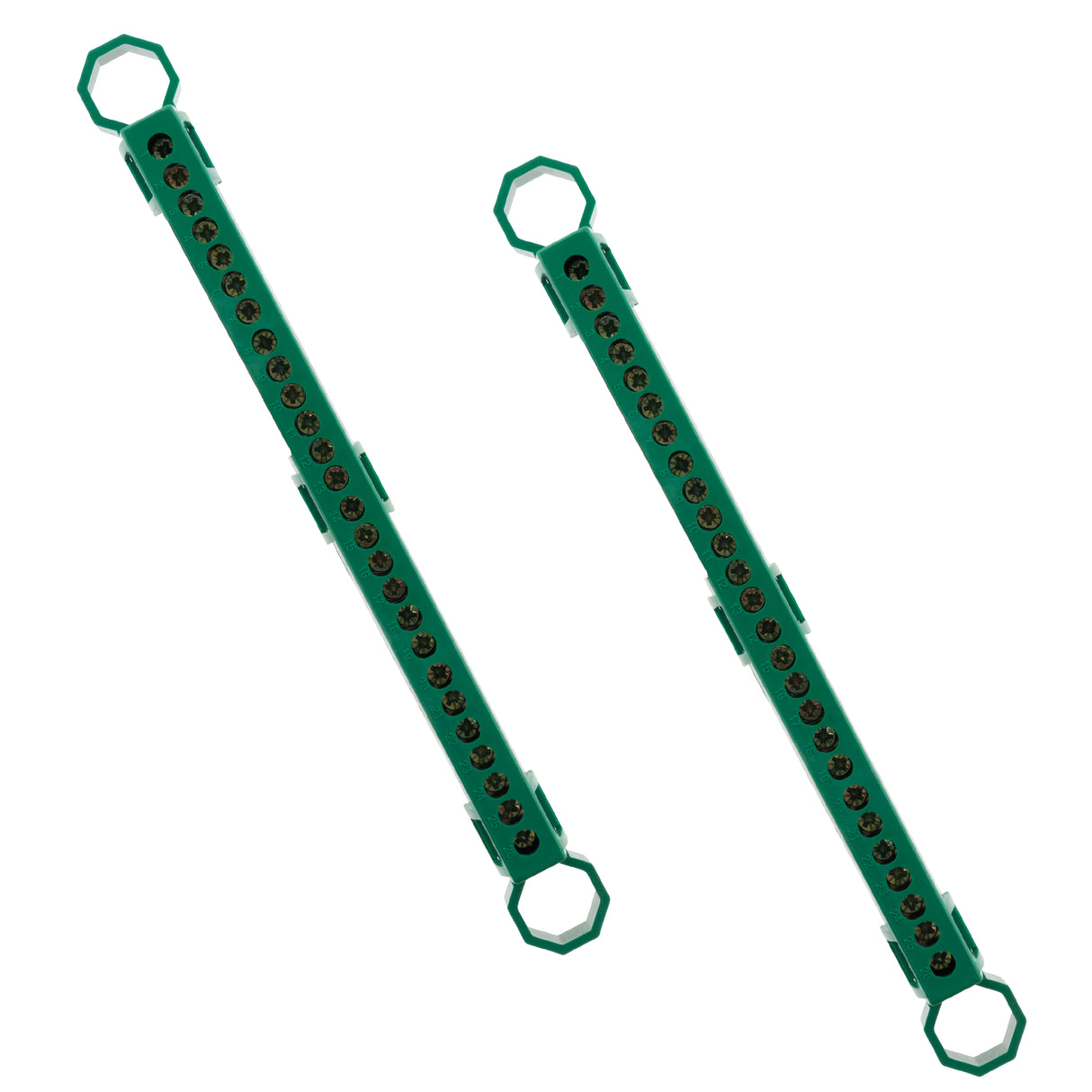 Bornier de terre 28 connexions vert - Thomson