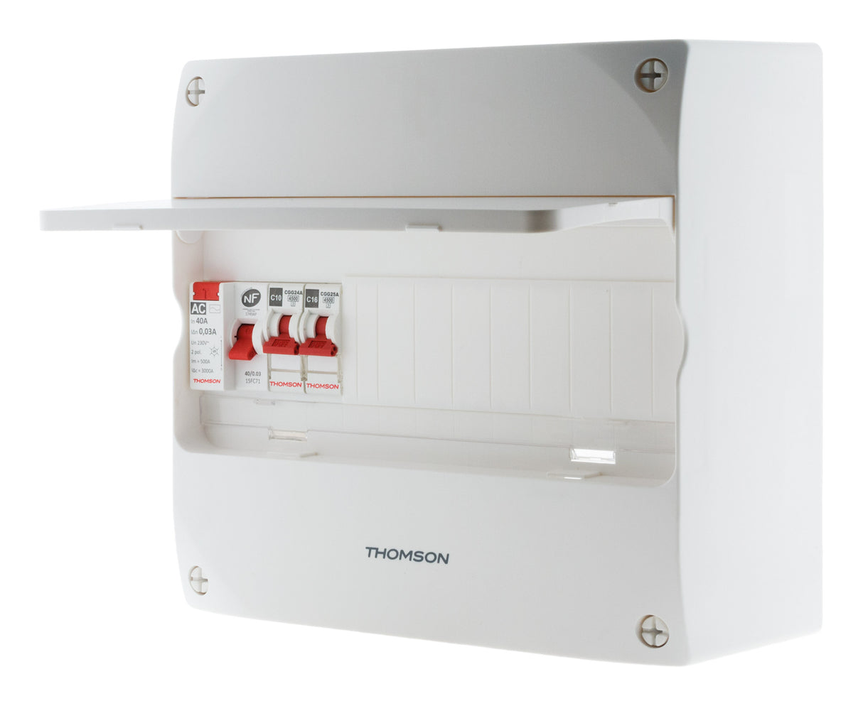 Coffret électrique pré-équipé 1 rangée 13 modules - Thomson