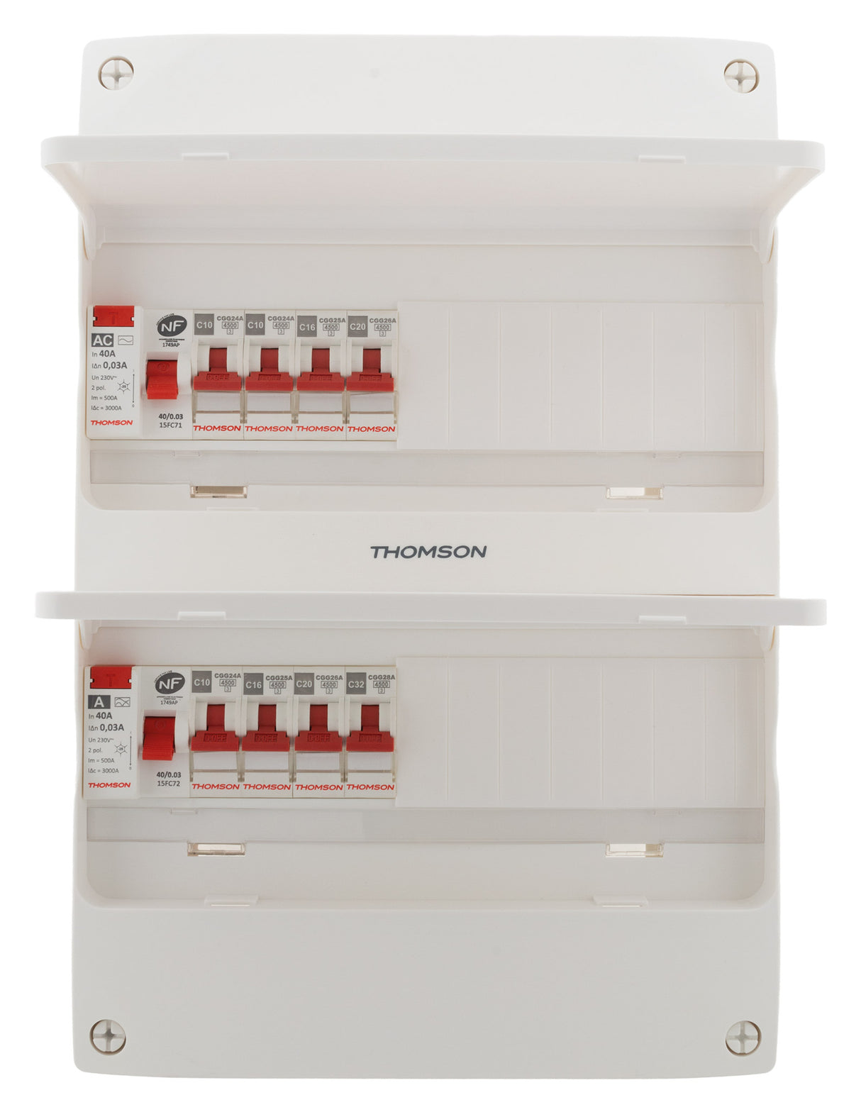 Coffret électrique 2 rangées 26 modules - idéal T1/T2 - Thomson