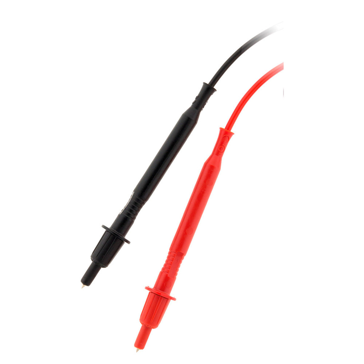 Lot de 2 cordons pointe de touche Ø4mm avec fiche coudée : 1 rouge + 1 noir - Zenitech