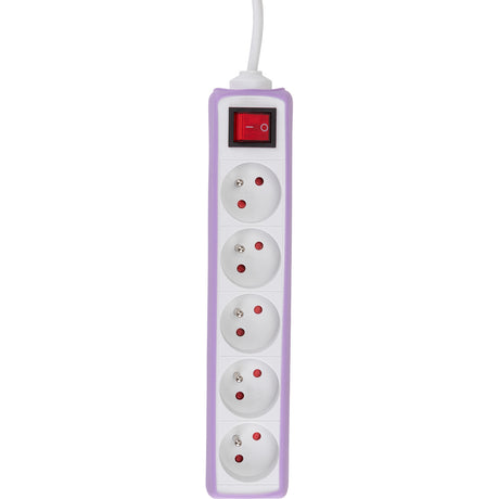 Multiprise 5 prises 16A 2P+T câble 1m + interrupteur - Zenitech