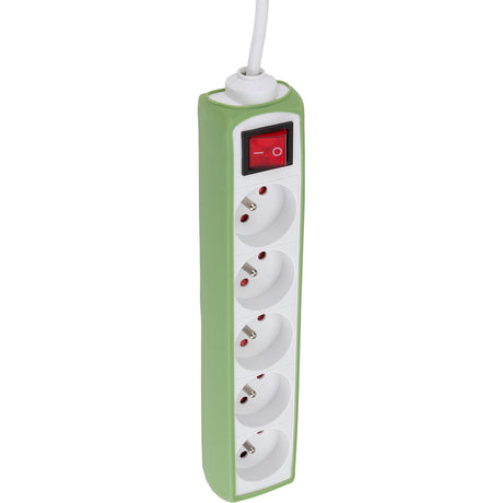 Multiprise 5 prises 16A 2P+T câble 1m + interrupteur - Zenitech