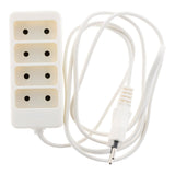 Bloc multiprise 4 prises 6A 2P Blanc - Zenitech