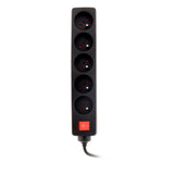 Bloc multiprise 16A 2P+T + interrupteur - noir - Zenitech