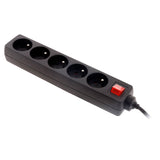 Bloc multiprise 16A 2P+T + interrupteur - noir - Zenitech