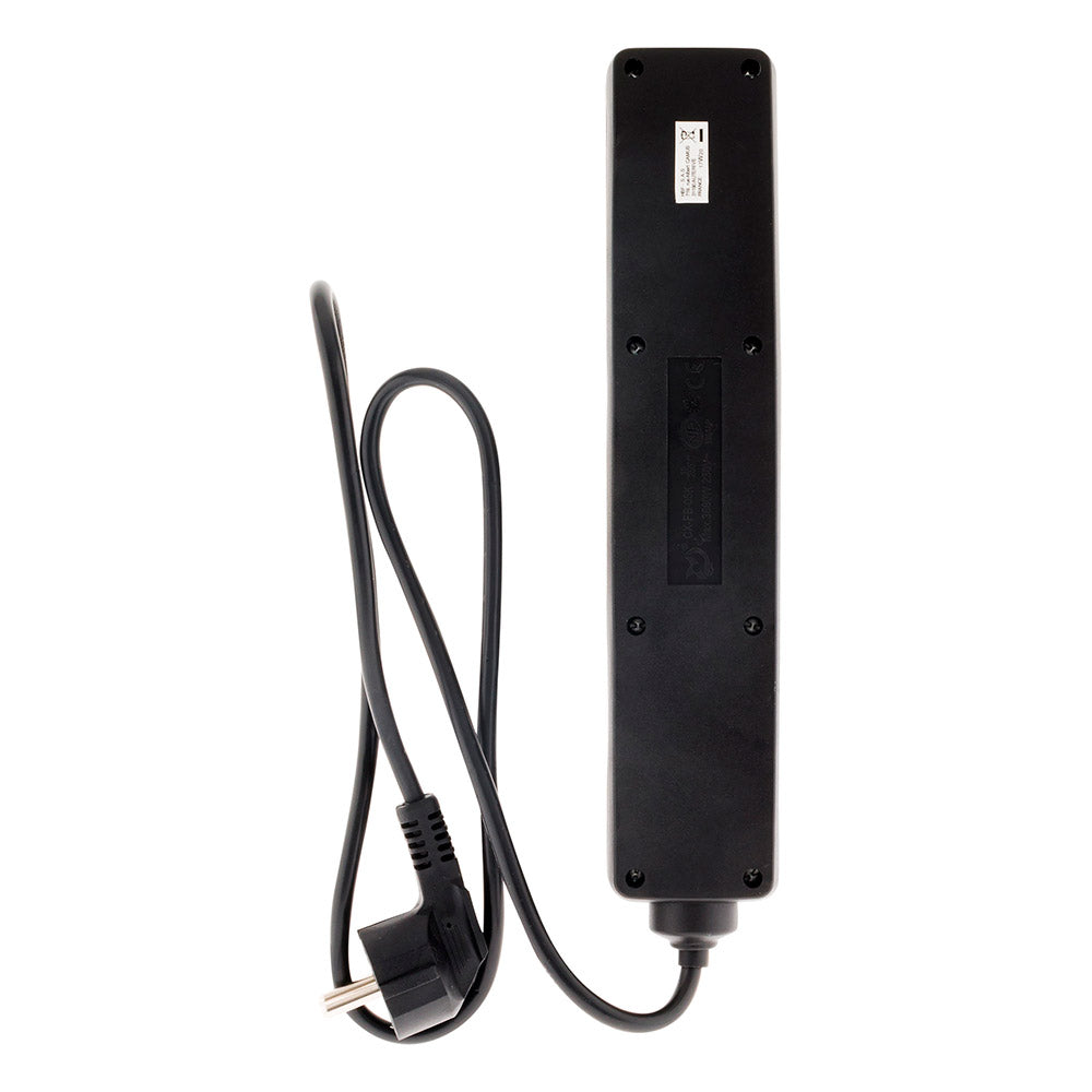 Bloc multiprise 16A 2P+T + interrupteur - noir - Zenitech