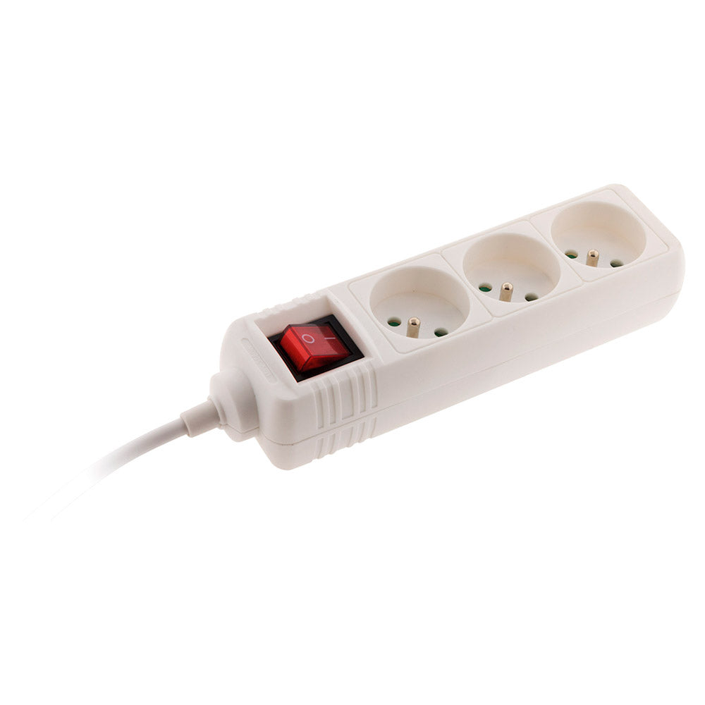 Bloc prises 16A 2P+T avec interrupteur Blanc - Zenitech