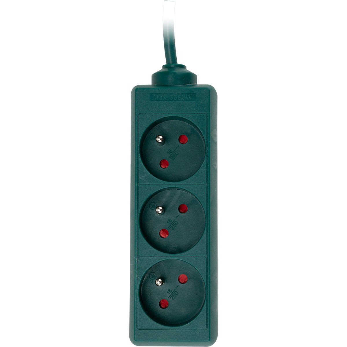 Bloc multiprise 3x16A 2P+T Blanc/Vert - câble 1,5 m - Zenitech