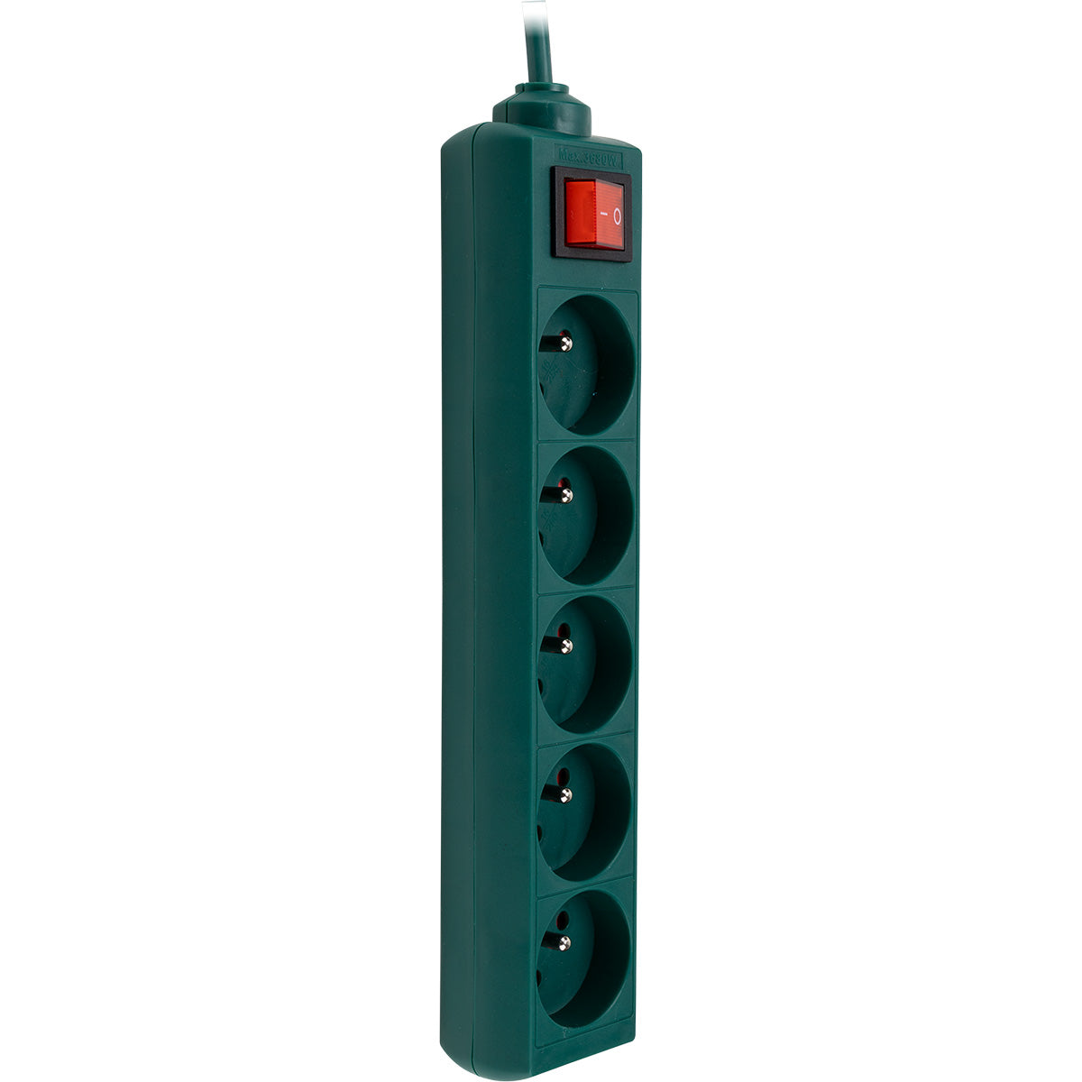 Bloc multiprise 5x16A + interrupteur - 3680W - Vert - Zenitech