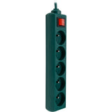 Bloc multiprise 5x16A + interrupteur - 3680W - Vert - Zenitech
