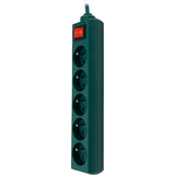 Bloc multiprise 5x16A + interrupteur - 3680W - Vert - Zenitech