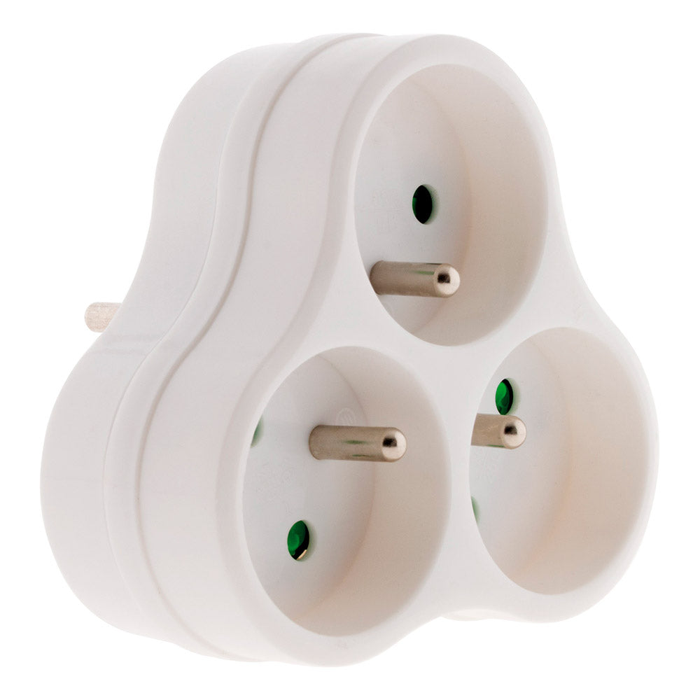 Multiprise triplite 3x16A triangulaire - Zenitech
