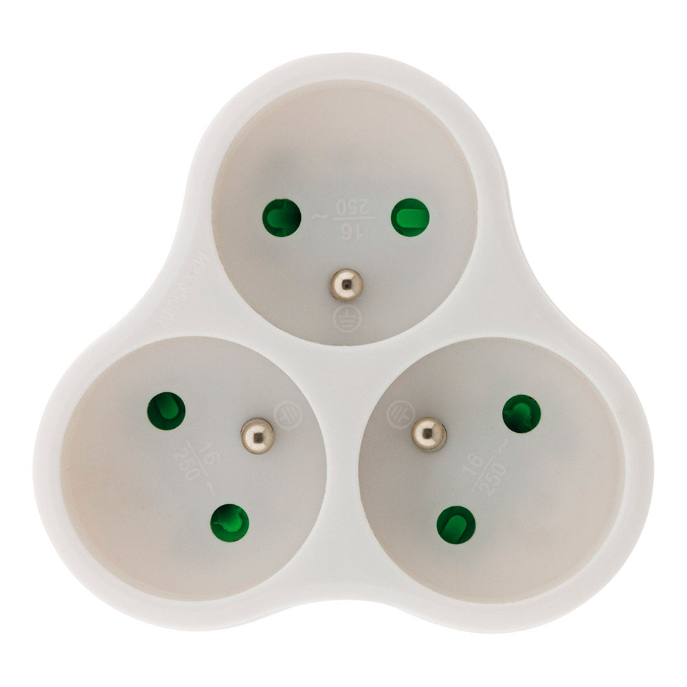 Multiprise triplite 3x16A triangulaire - Zenitech