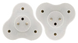 Lot de 2 Triplites 3x 16A triangulaires blanc