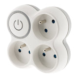 Multiprise triplite + interrupteur 16A - blanc et gris - Zenitech