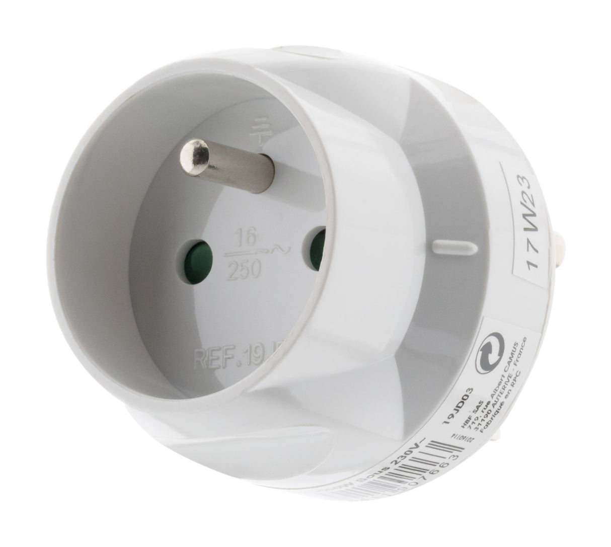 Adaptateur prise mâle vers prise femelle 16A - Zenitech