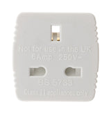 Adaptateur prise voyage France vers UK - prise femelle UK vers prise mâle FR - blanc - Zenitech