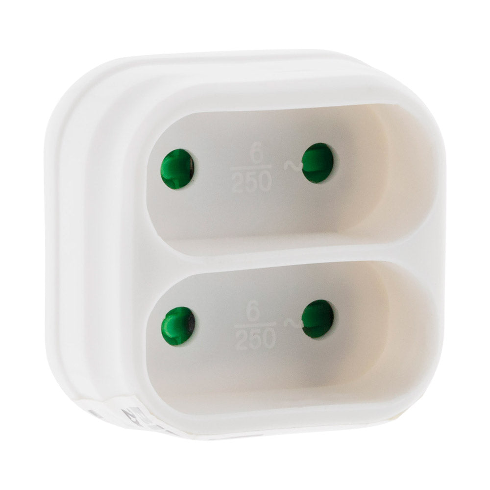 Multiprise de façade 6A - blanc - Zenitech