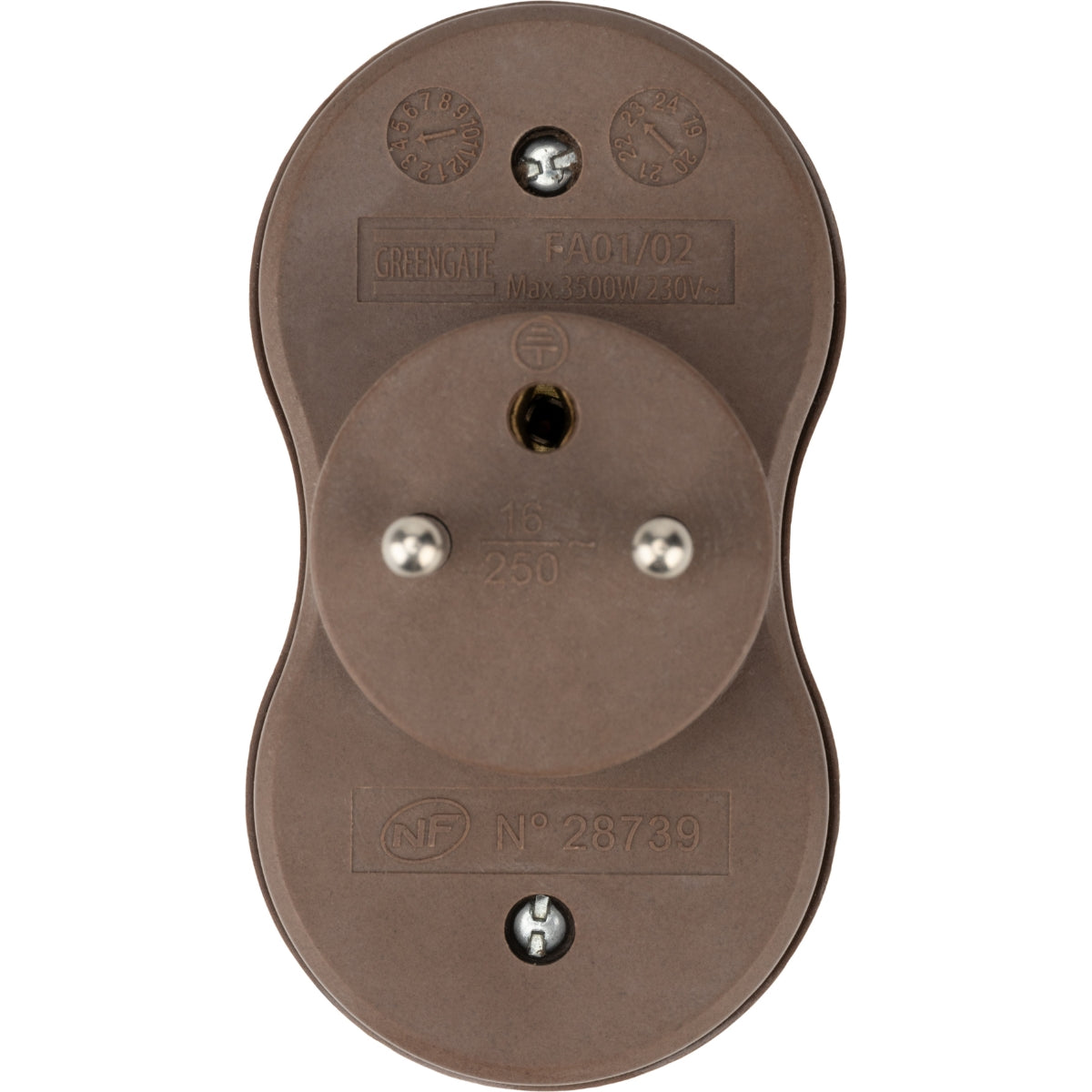 Biplite recyclée bioplastique - 2x16A - Zenitech