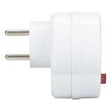 Multiprise biplite 16A + interrupteur façade - Blanc - Zenitech