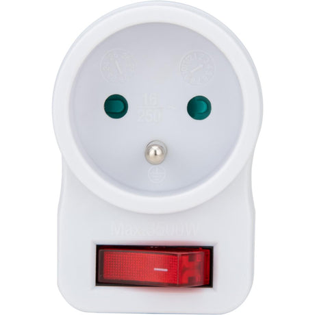 Prise 16A avec interrupteur - Blanc - Zenitech