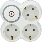 Triplite Schuko 16A + interrupteur - Blanc/Gris - Bolea - Zenitech