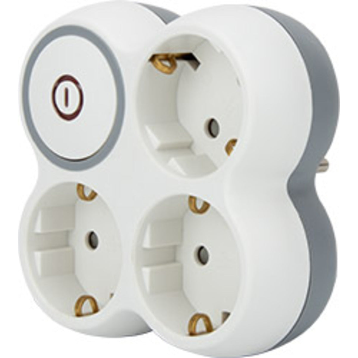 Triplite Schuko 16A + interrupteur - Blanc/Gris - Bolea - Zenitech