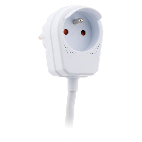Prolongateur HO5VV-F 3m avec prise gigogne - Blanc - Zenitech