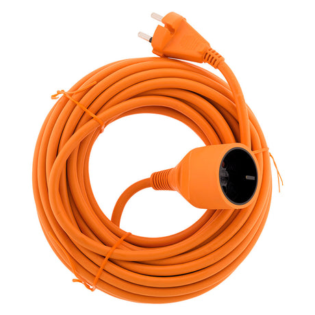 Prolongateur sans terre obturateur 16A HO5VV-F 2x1,5mm² 20m - orange - Zenitech