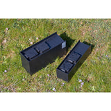 Borne de jardin à fixer 16A IP44 - aluminium noir - Zenitech