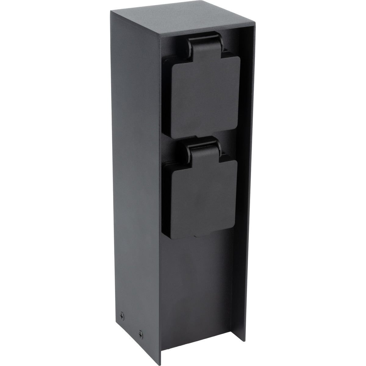 Borne de jardin à fixer 4x16A IP44 - Aluminium Noir - Zenitech