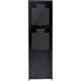 Borne de jardin à fixer 4x16A IP44 - Aluminium Noir - Zenitech