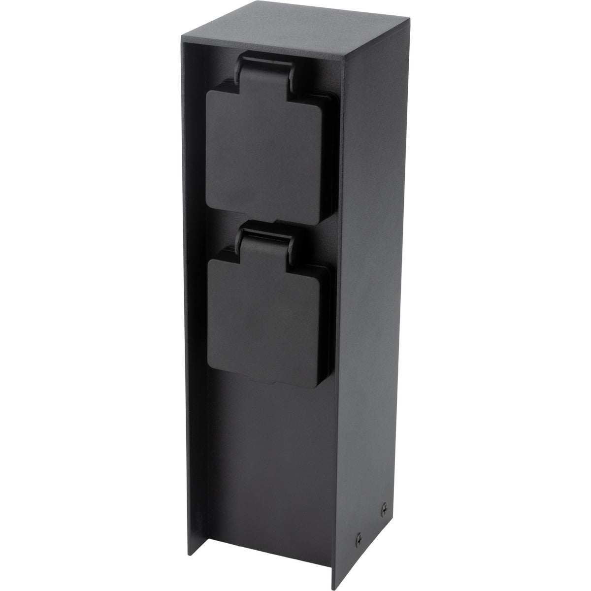 Borne de jardin à fixer 4x16A IP44 - Aluminium Noir - Zenitech