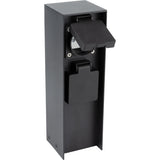 Borne de jardin à fixer 4x16A IP44 - Aluminium Noir - Zenitech