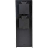 Borne de jardin à fixer 2x16A + programmateur IP44 - Alu Noir - Zenitech