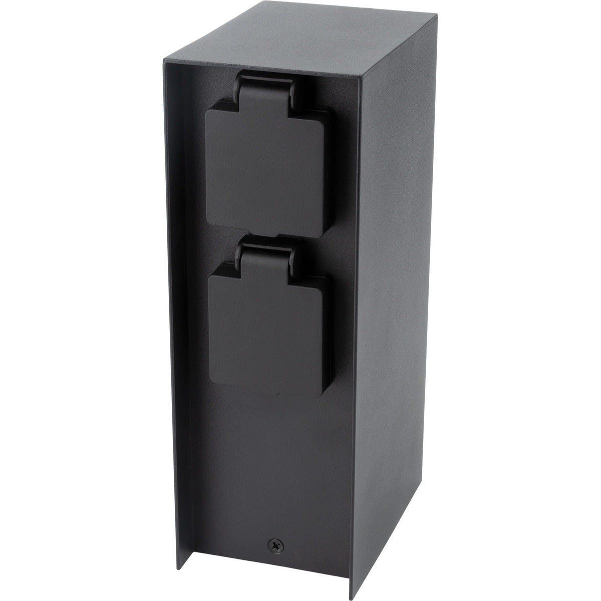 Borne de jardin à fixer 16A IP44 - aluminium noir - Zenitech