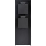 Borne de jardin à fixer 16A IP44 - aluminium noir - Zenitech