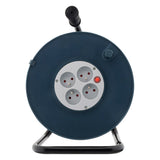 Enrouleur 4 prises 2P+T 16A vide à câbler + coupe-circuit - Orange - Zenitech