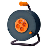 Enrouleur 4 prises 2P+T 16A vide à câbler + coupe-circuit - Orange - Zenitech