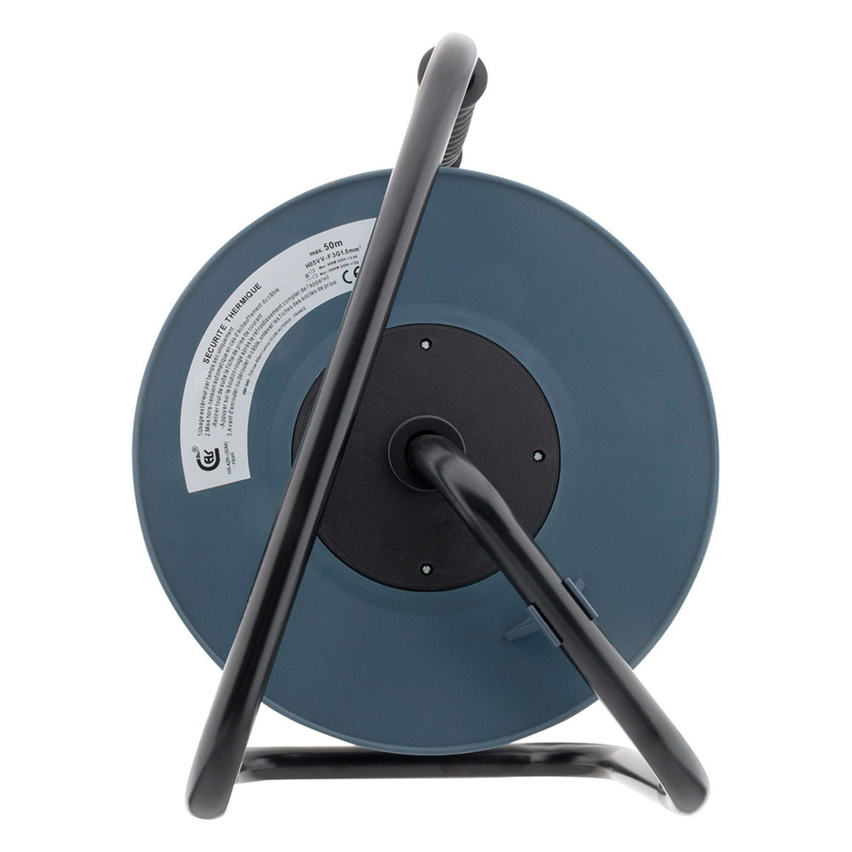 Enrouleur 4 prises 2P+T 16A vide à câbler + coupe-circuit - Orange - Zenitech