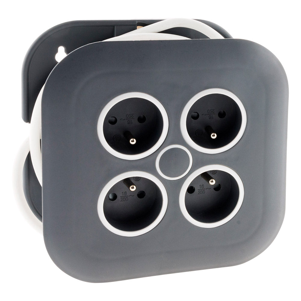 Enrouleur domestique 4 x 2P+T 16A - 7m - Zenitech