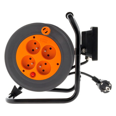 Enrouleur électrique 4 x 2P+T + projecteur LED - 15m - Zenitech